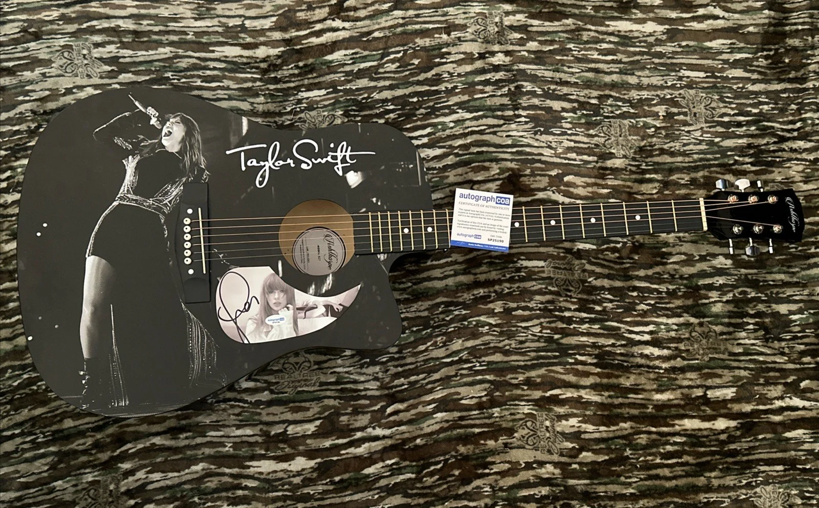 🎄🚨Rare TAYLOR SWIFT Signed CUSTOM FULL SIZE Acoustic Guitar Country ACOA🚨🎁🎅, изображение 4