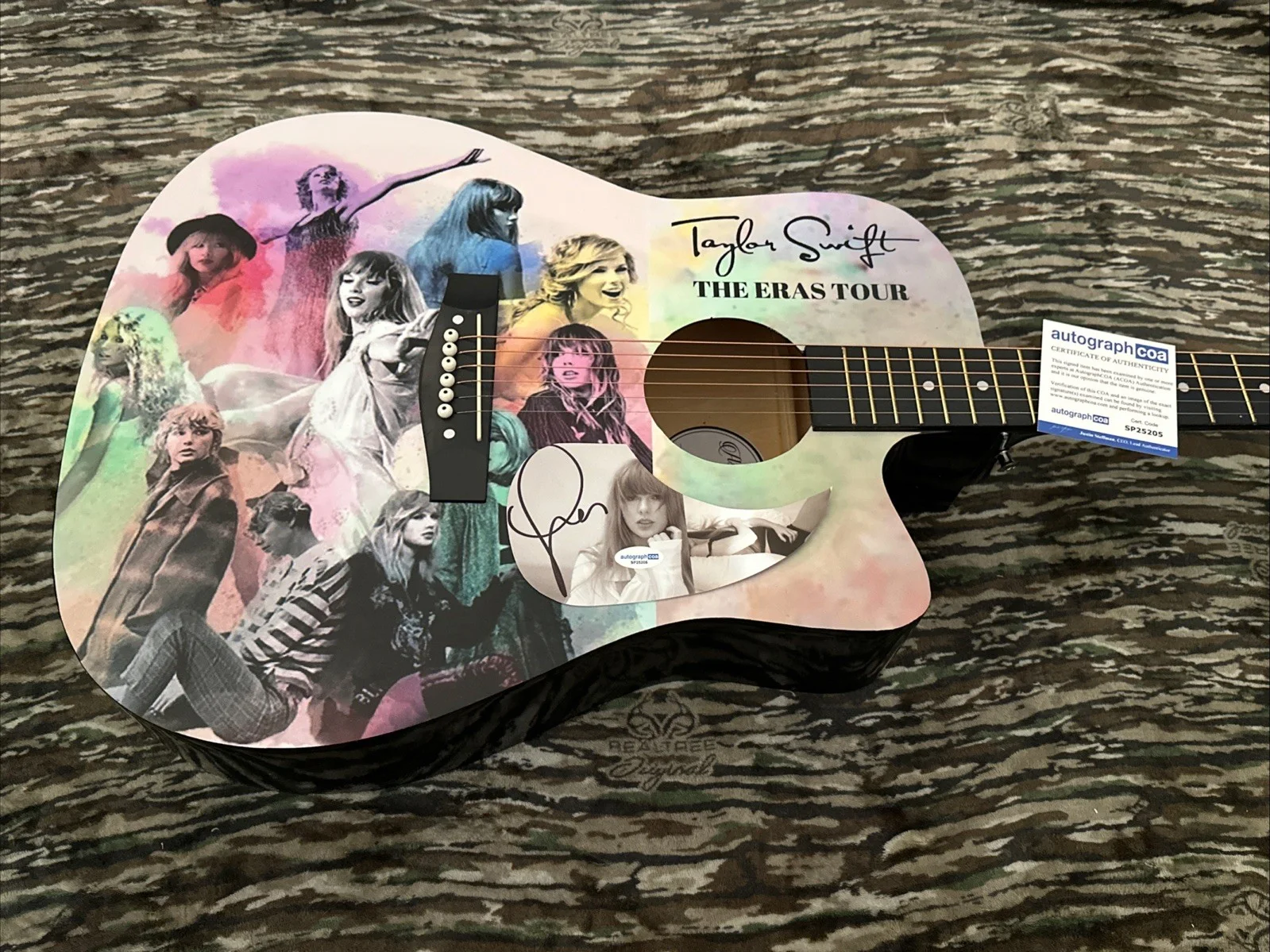 🎄🚨Rare TAYLOR SWIFT Signed CUSTOM FULL SIZE Acoustic Guitar Country ACOA🚨🎁🎅, изображение 2