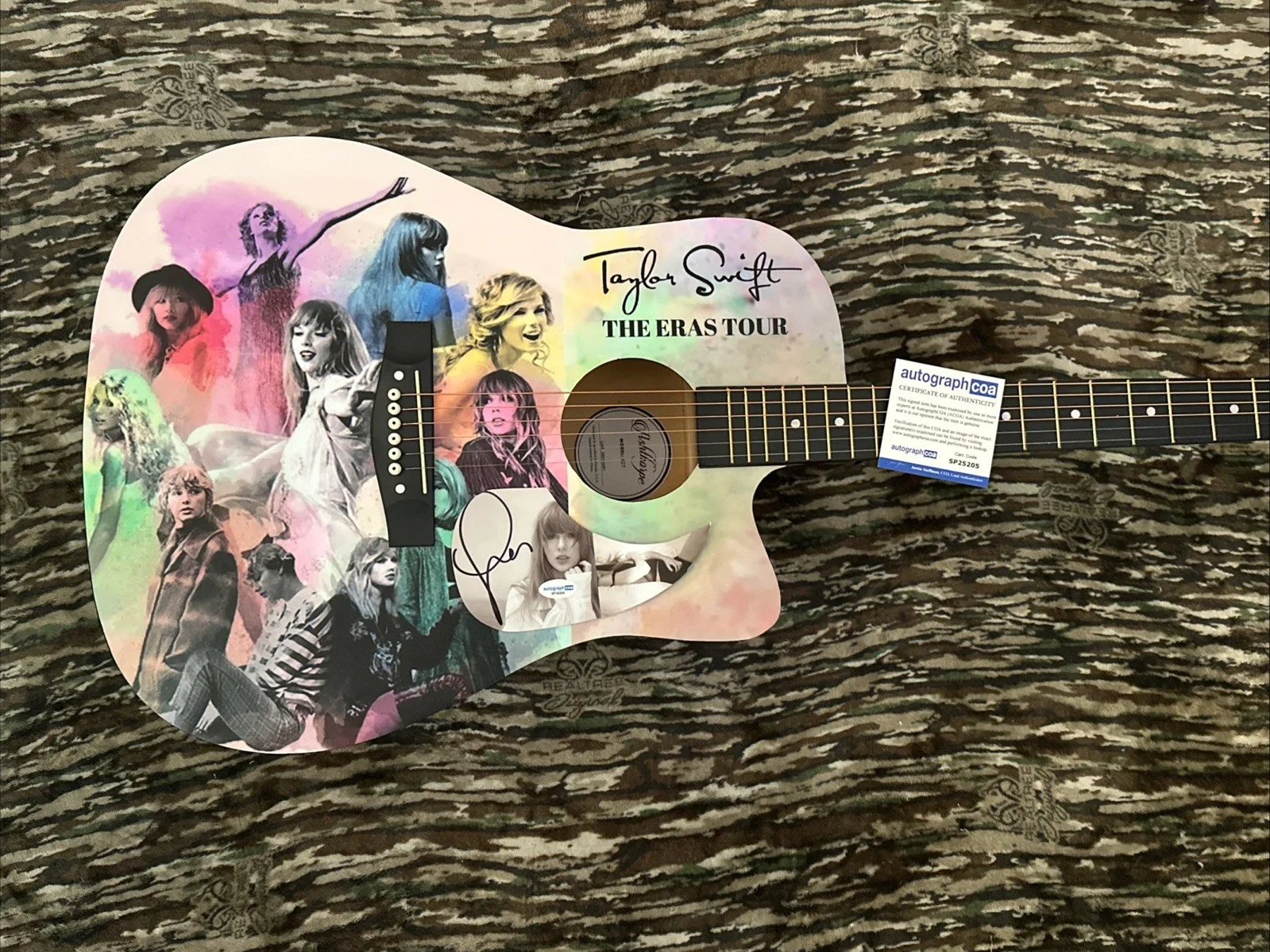 🎄🚨Rare TAYLOR SWIFT Signed CUSTOM FULL SIZE Acoustic Guitar Country ACOA🚨🎁🎅, изображение 4