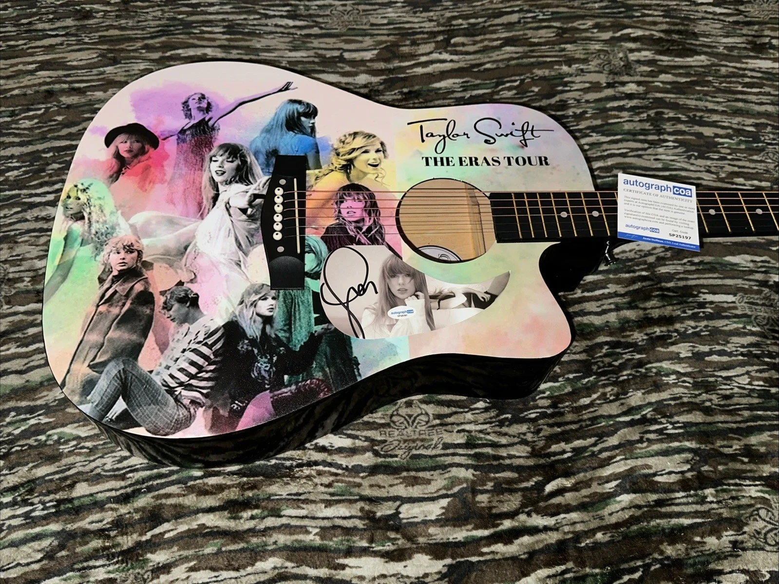 🎄🚨Rare TAYLOR SWIFT Signed CUSTOM FULL SIZE Acoustic Guitar Country ACOA🚨🎁🎅, изображение 2
