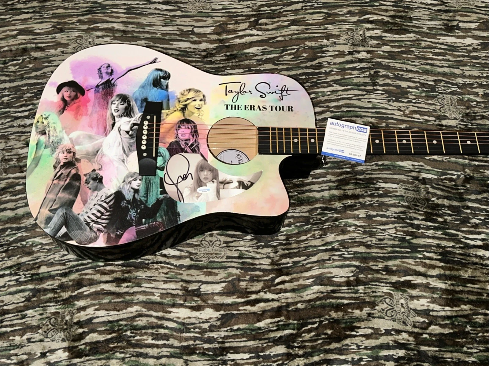 🎄🚨Rare TAYLOR SWIFT Signed CUSTOM FULL SIZE Acoustic Guitar Country ACOA🚨🎁🎅, изображение 3
