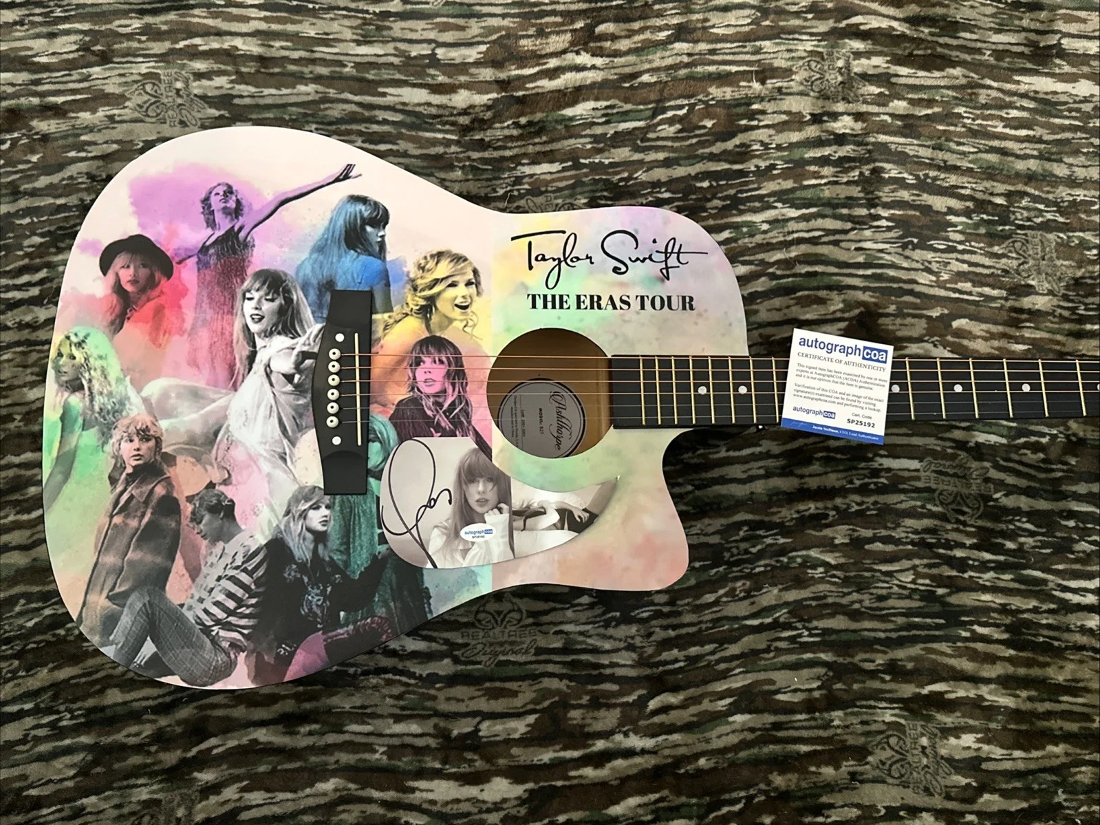 🎄🚨Rare TAYLOR SWIFT Signed CUSTOM FULL SIZE Acoustic Guitar Country ACOA🚨🎁🎅, изображение 4