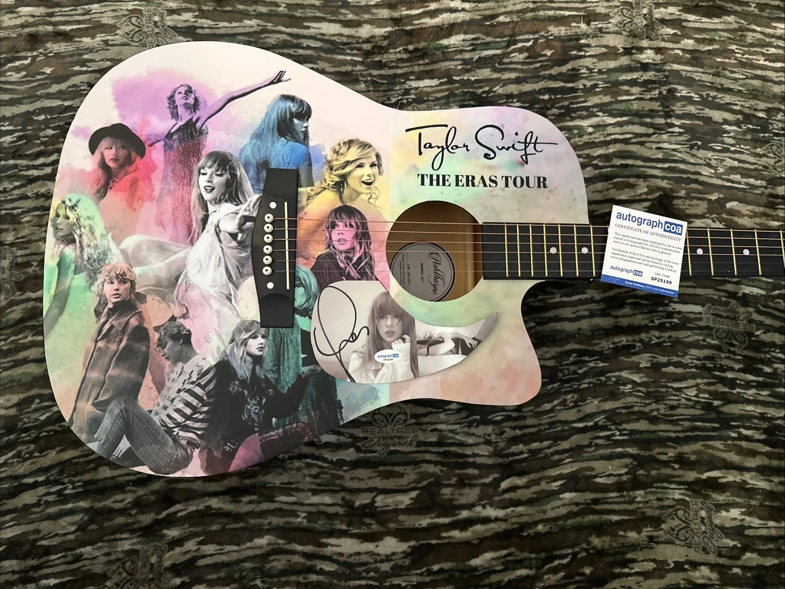 🎄🚨Rare TAYLOR SWIFT Signed CUSTOM FULL SIZE Acoustic Guitar Country ACOA🚨🎁🎅, изображение 2