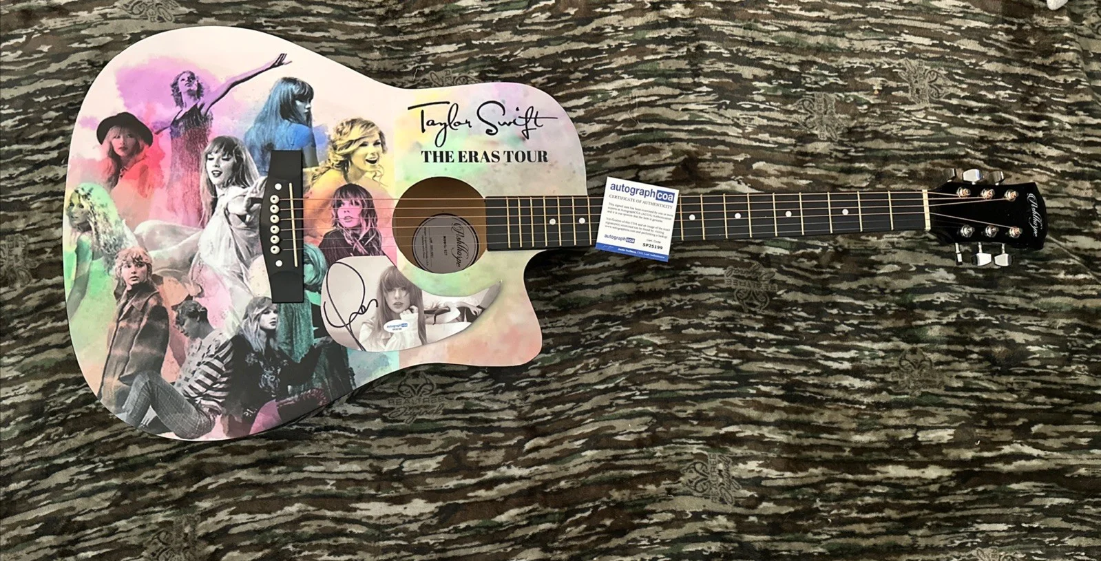 🎄🚨Rare TAYLOR SWIFT Signed CUSTOM FULL SIZE Acoustic Guitar Country ACOA🚨🎁🎅, изображение 4