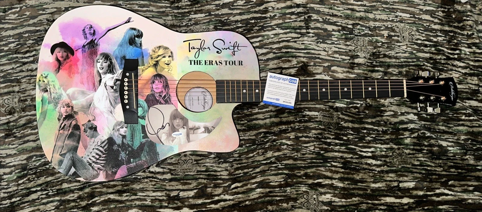 🎄🚨Rare TAYLOR SWIFT Signed CUSTOM FULL SIZE Acoustic Guitar Country ACOA🚨🎁🎅, изображение 5