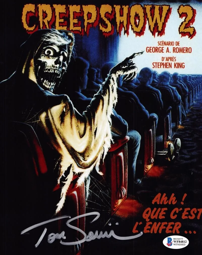 TOM SAVINI — TOM SAVINI CREEPSHOW 2 8X10 PHOTO THE CREEP HORROR AUTOGRAPH AUTOGRAPHED BAS 812
