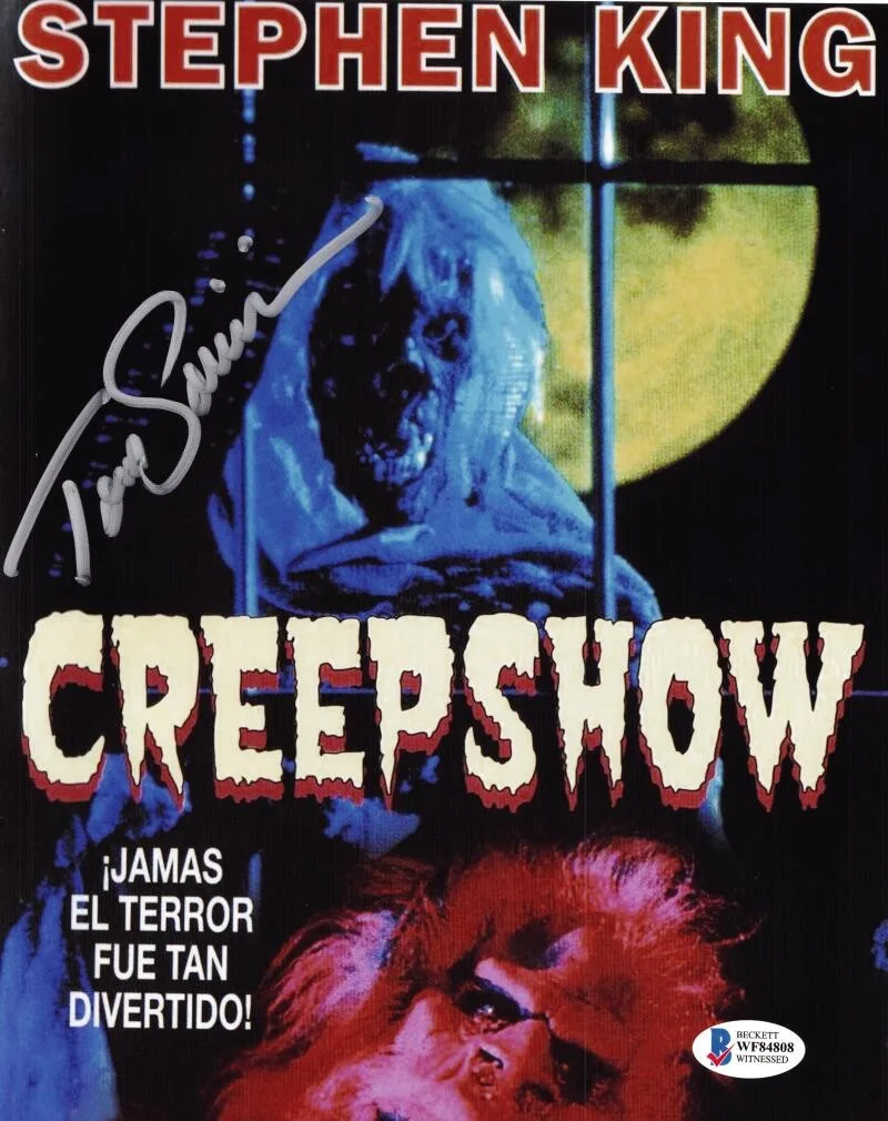 TOM SAVINI — TOM SAVINI CREEPSHOW 8X10 PHOTO THE CREEP HORROR AUTOGRAPH AUTOGRAPHED BAS 808
