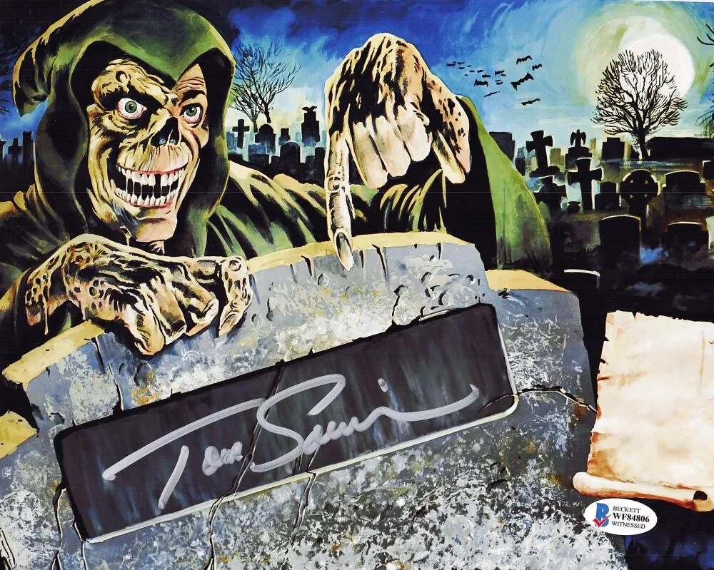 TOM SAVINI — TOM SAVINI CREEPSHOW 8X10 PHOTO THE CREEP HORROR AUTOGRAPH AUTOGRAPHED BAS 806