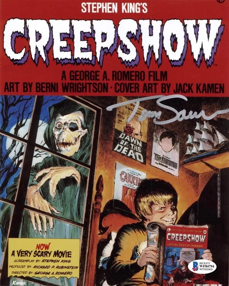 TOM SAVINI — TOM SAVINI CREEPSHOW 8X10 PHOTO THE CREEP HORROR AUTOGRAPH AUTOGRAPHED BAS 794