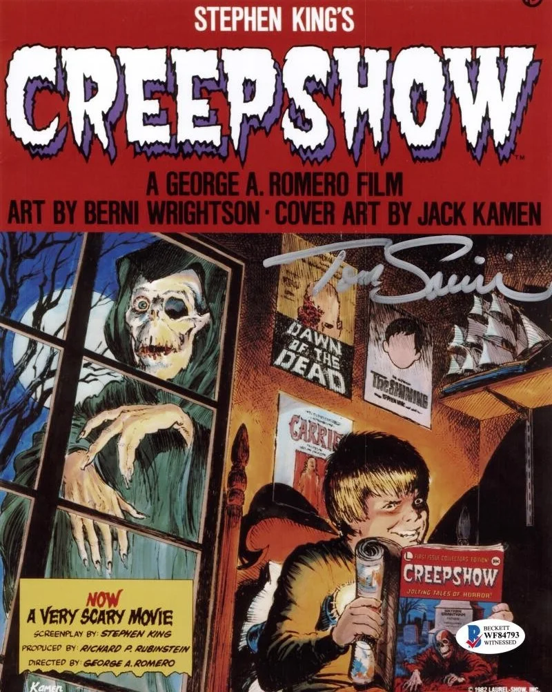 TOM SAVINI — TOM SAVINI CREEPSHOW 8X10 PHOTO THE CREEP HORROR AUTOGRAPH AUTOGRAPHED BAS 793