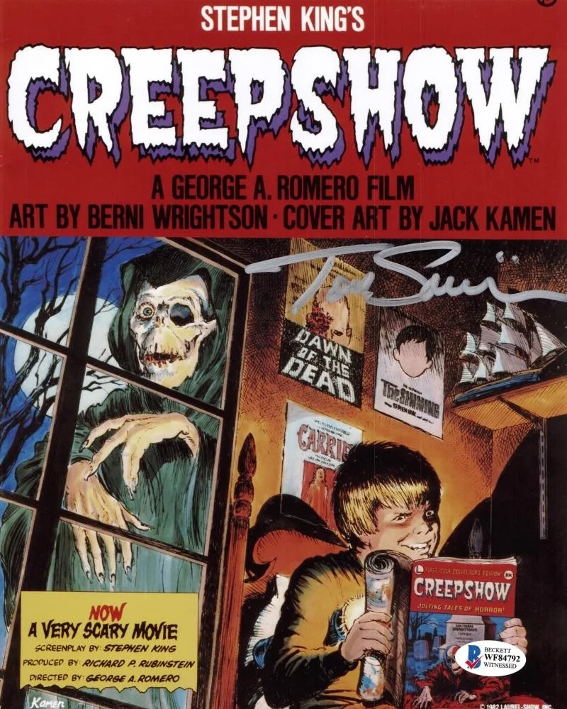 TOM SAVINI — TOM SAVINI CREEPSHOW 8X10 PHOTO THE CREEP HORROR AUTOGRAPH AUTOGRAPHED BAS 792