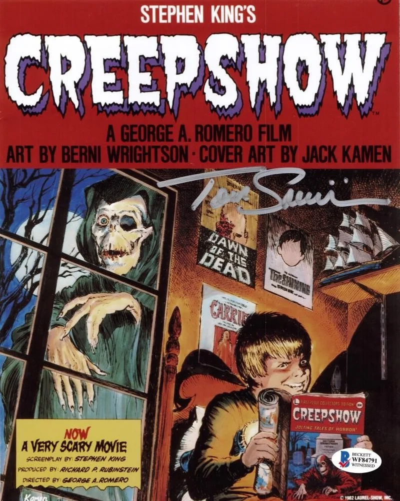 TOM SAVINI — TOM SAVINI CREEPSHOW 8X10 PHOTO THE CREEP HORROR AUTOGRAPH AUTOGRAPHED BAS 791