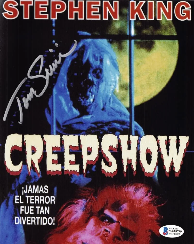 TOM SAVINI — TOM SAVINI CREEPSHOW 2 8X10 PHOTO THE CREEP HORROR AUTOGRAPH AUTOGRAPHED BAS 799