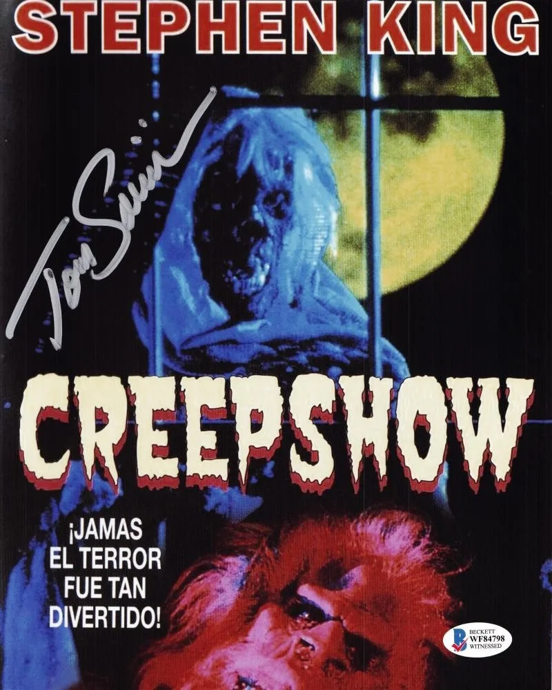 TOM SAVINI — TOM SAVINI CREEPSHOW 2 8X10 PHOTO THE CREEP HORROR AUTOGRAPH AUTOGRAPHED BAS 798