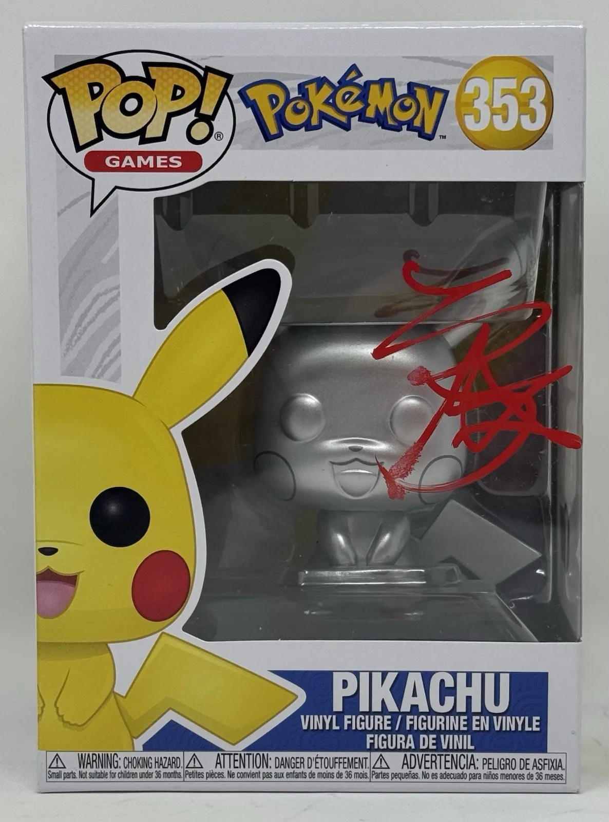 KATHRYN NEWTON — Kathryn Newton Signed Pikachu Funko Pop Pokemon Detective Pikachu Autograph BAS, изображение 2