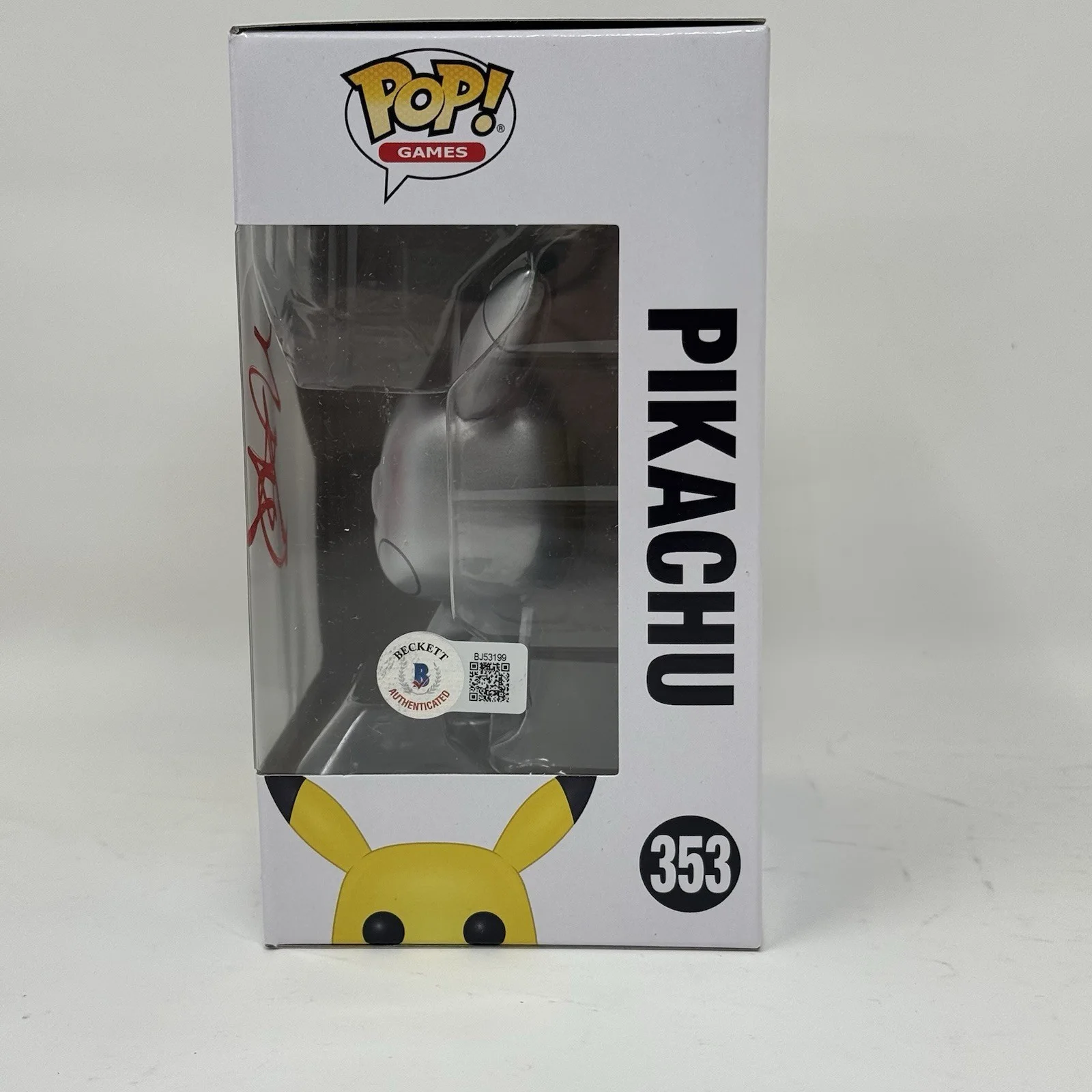 KATHRYN NEWTON — Kathryn Newton Signed Pikachu Funko Pop Pokemon Detective Pikachu Autograph BAS, изображение 5