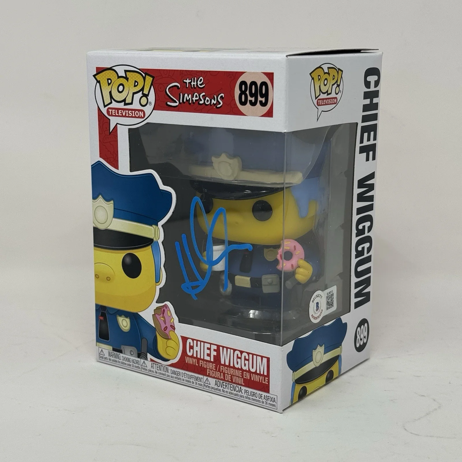 Hank Azaria — Hank Azaria Signed The Simpsons Chief Wiggum Funko Pop 889 Autograph Beckett COA, изображение 3