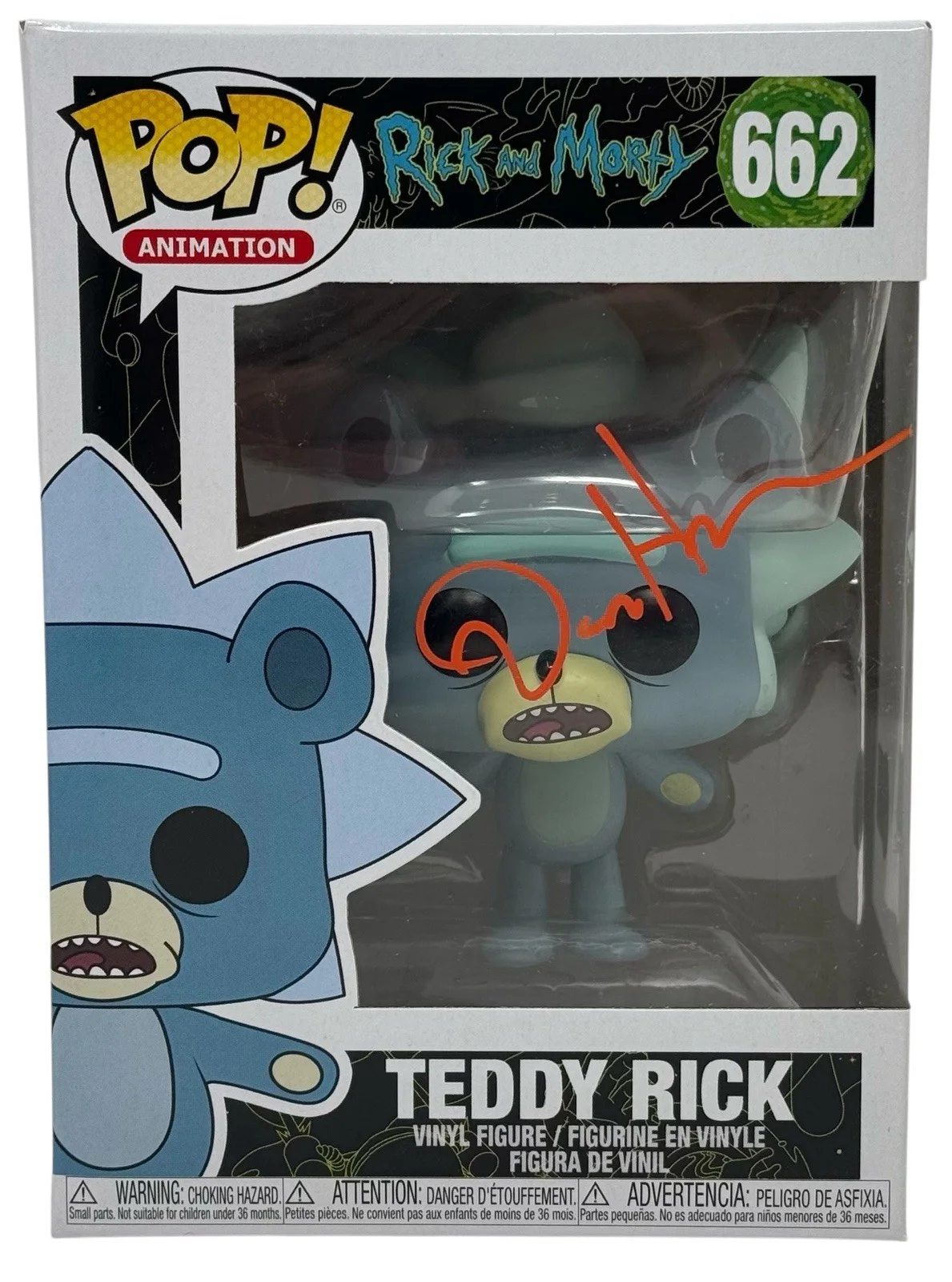 Dan Harmon — Dan Harmon Signed Rick and Morty Teddy Rick Funko Pop 662 Autograph Beckett COA