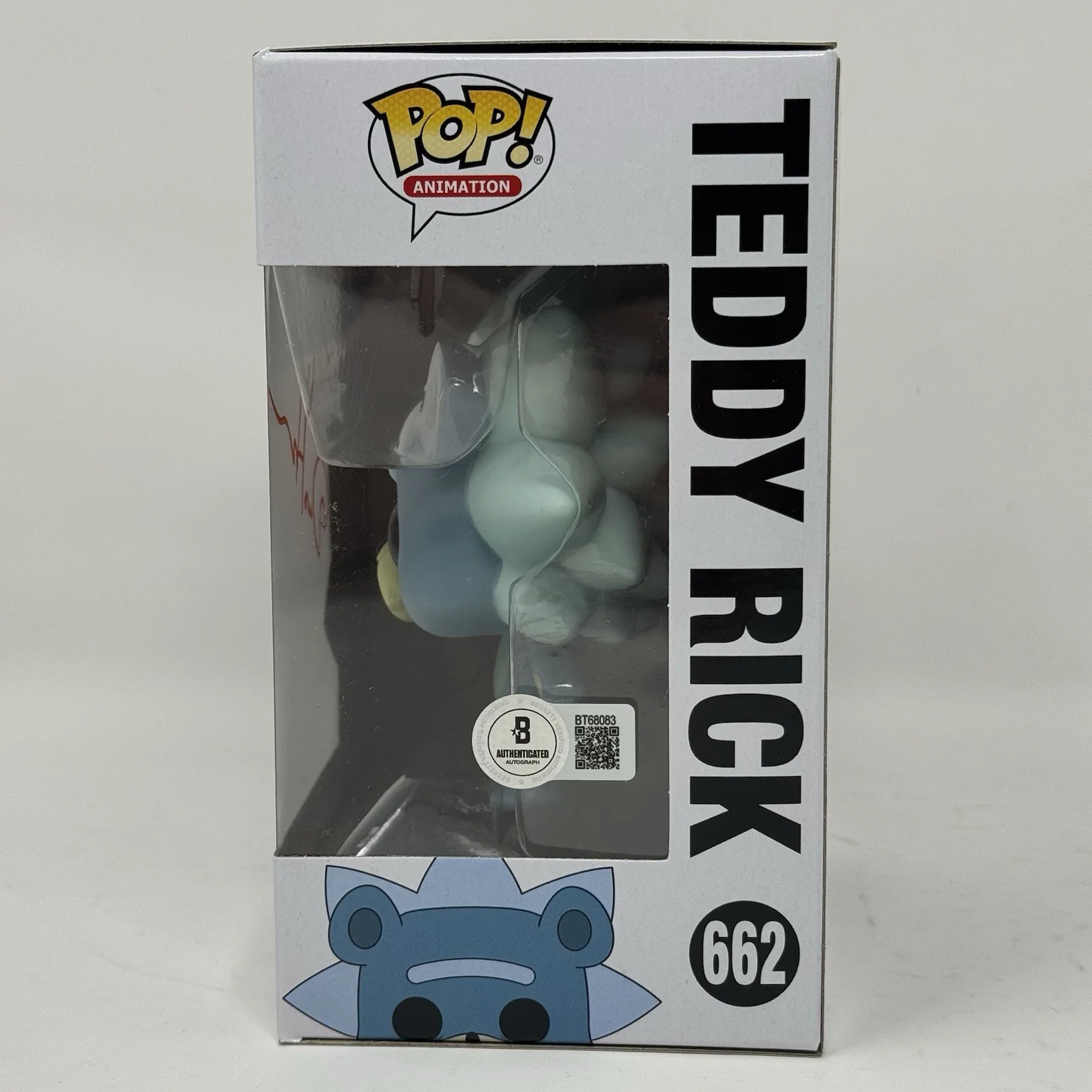 Dan Harmon — Dan Harmon Signed Rick and Morty Teddy Rick Funko Pop 662 Autograph Beckett COA, изображение 4