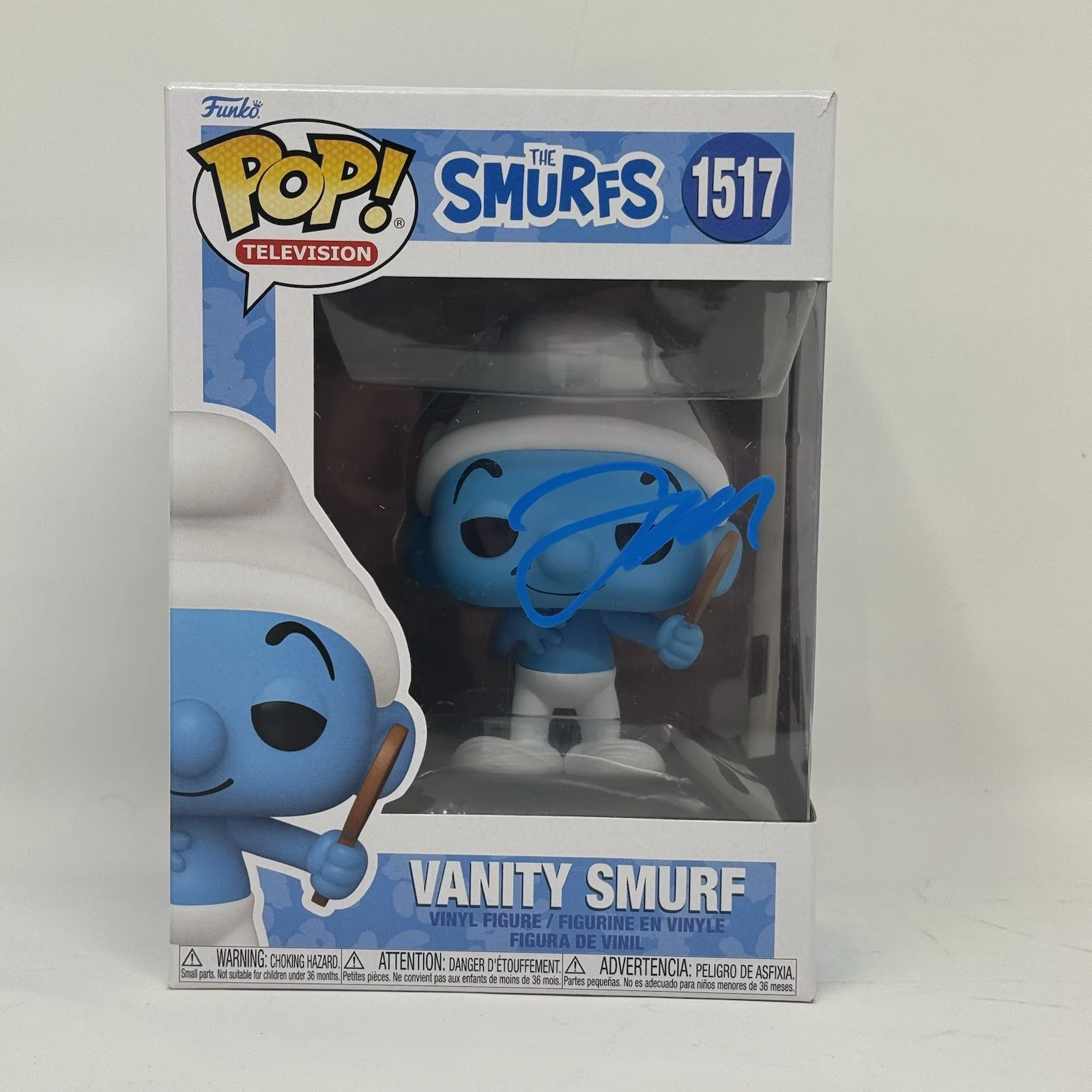 John Oliver — John Oliver Signed Vanity Smurf Funko Pop Figure The Smurfs 2 #1517 Beckett COA, image 2