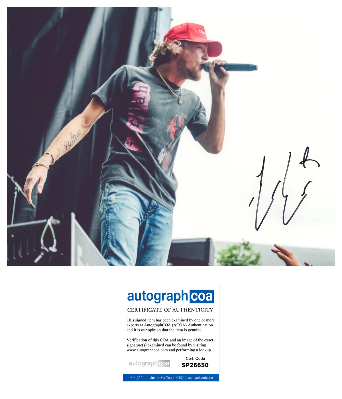 BAILEY ZIMMERMAN COUNTRY STAR SIGNED AUTOGRAPH 8x10 PHOTO A w/EXACT PROOF & COA, image 2