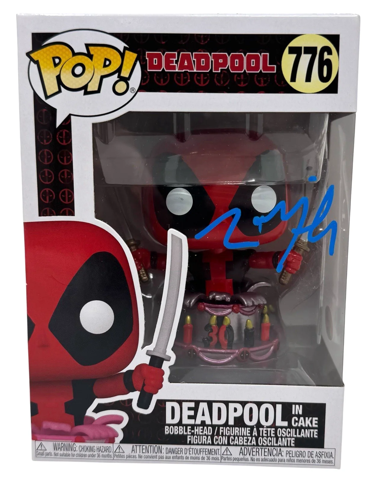 TIM MILLER — Tim Miller Signed Deadpool In Cake Funko Pop 776 Autograph Film Director ACOA