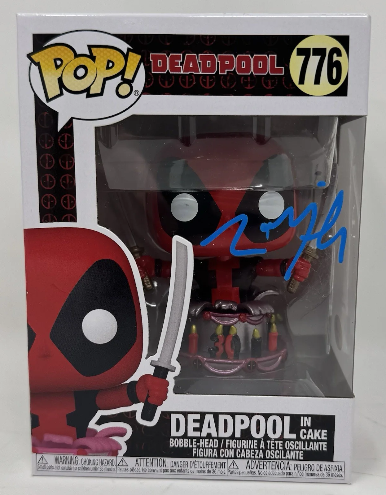 TIM MILLER — Tim Miller Signed Deadpool In Cake Funko Pop 776 Autograph Film Director ACOA, изображение 3