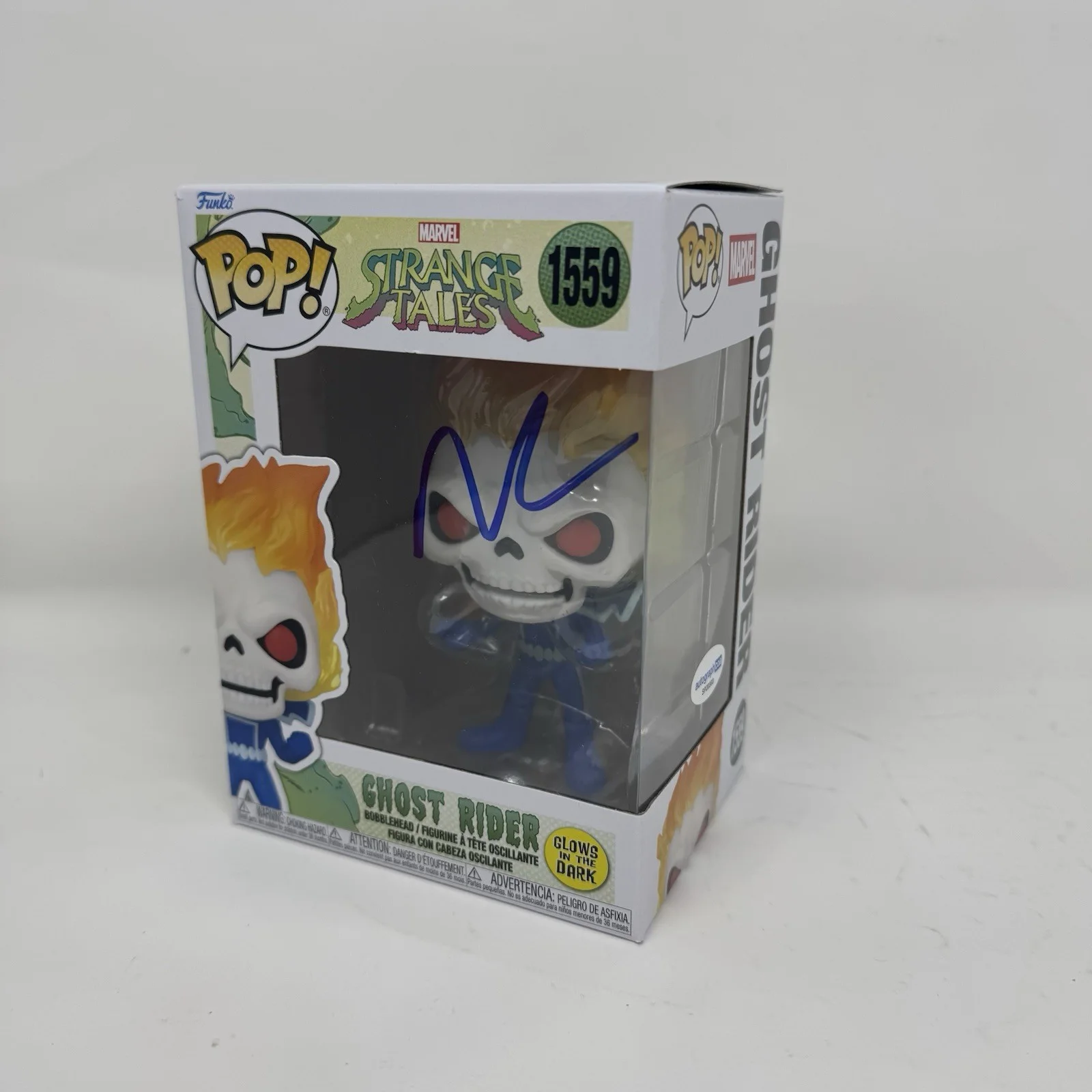 Nicolas Cage — Nicolas Cage Signed Ghost Rider Funko Pop #1559 Marvel Autograph ACOA COA, image 3