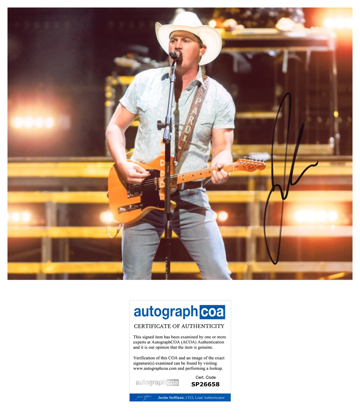 JON PARDI HEARTACHE MEDICATION SIGNED AUTOGRAPH 8x10 PHOTO w/EXACT PROOF & COA, image 2