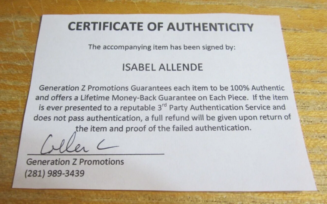 Isabel Allende — Isabel Allende Author Autographed 4X6 Photograph "The House of the Spirits", изображение 3