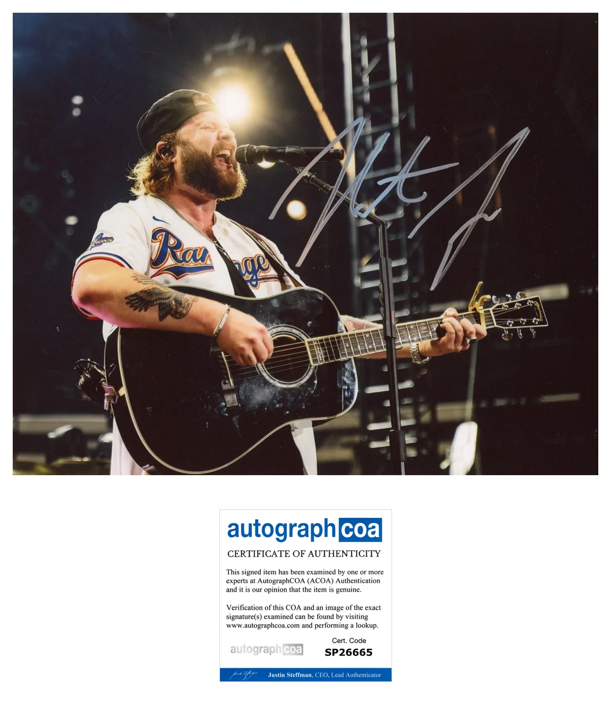 NATE SMITH COUNTRY STAR SIGNED AUTOGRAPH 8x10 PHOTO F w/EXACT PROOF & ACOA COA, изображение 2