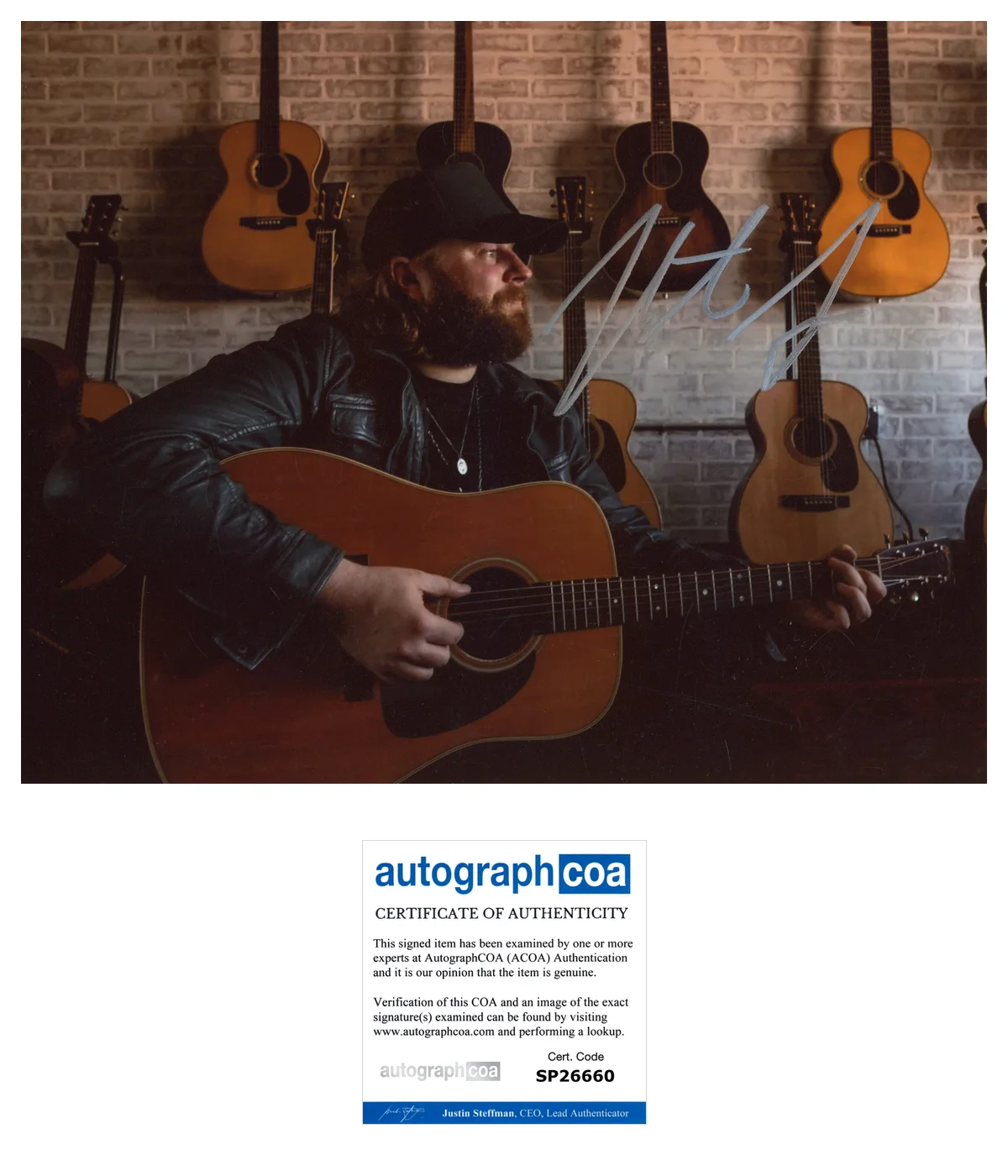 NATE SMITH COUNTRY STAR SIGNED AUTOGRAPH 8x10 PHOTO A w/EXACT PROOF & ACOA COA, image 2