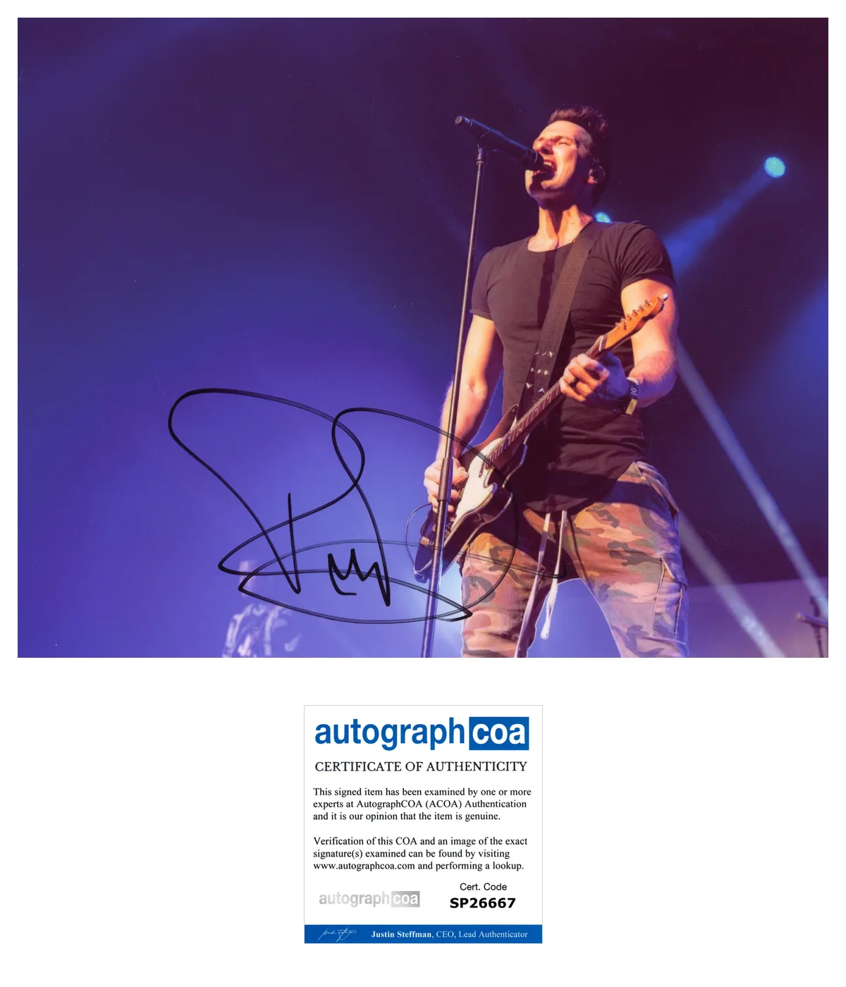 RUSSELL DICKERSON COUNTRY STAR SIGNED AUTOGRAPH 8x10 PHOTO B w/EXACT PROOF & COA, изображение 2