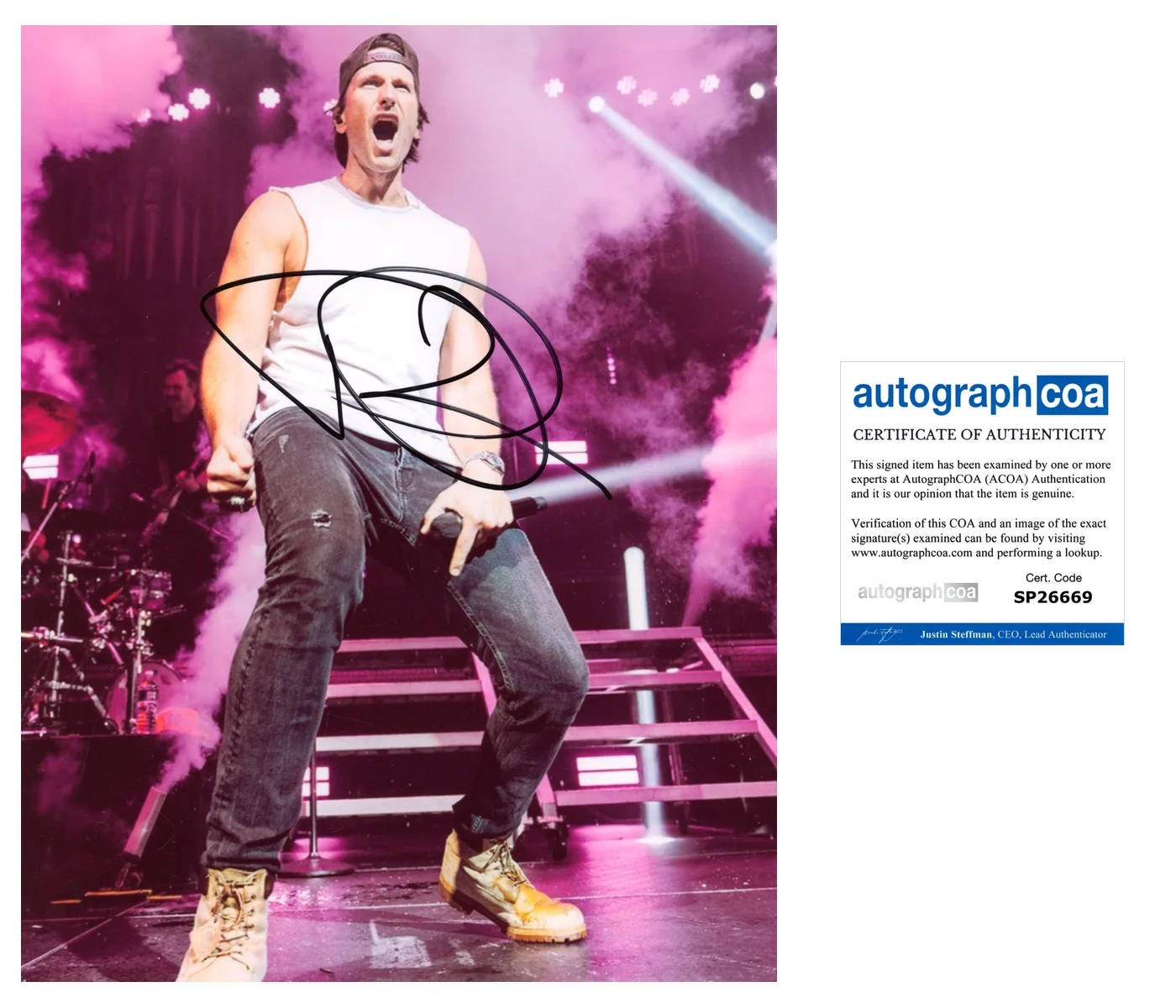 RUSSELL DICKERSON COUNTRY STAR SIGNED AUTOGRAPH 8x10 PHOTO D w/EXACT PROOF & COA, изображение 2