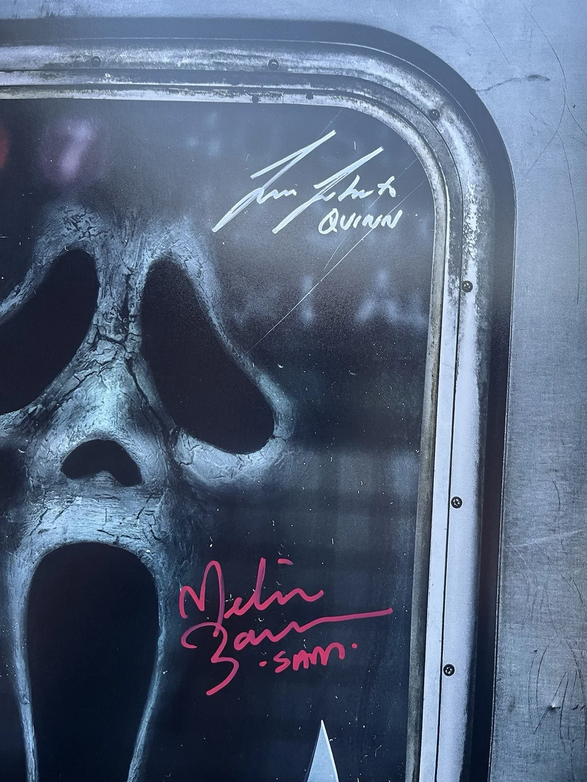 Melissa Barrera — Melissa Barrera Liana Liberato Dual Signed Scream 11x17 Photo JSA COA Ghostface, image 3