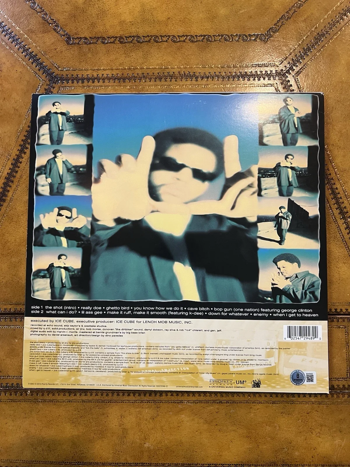 ICE CUBE SIGNED LETHAL INJECTION VINYL RECORD RAPPER BAS COA, image 2