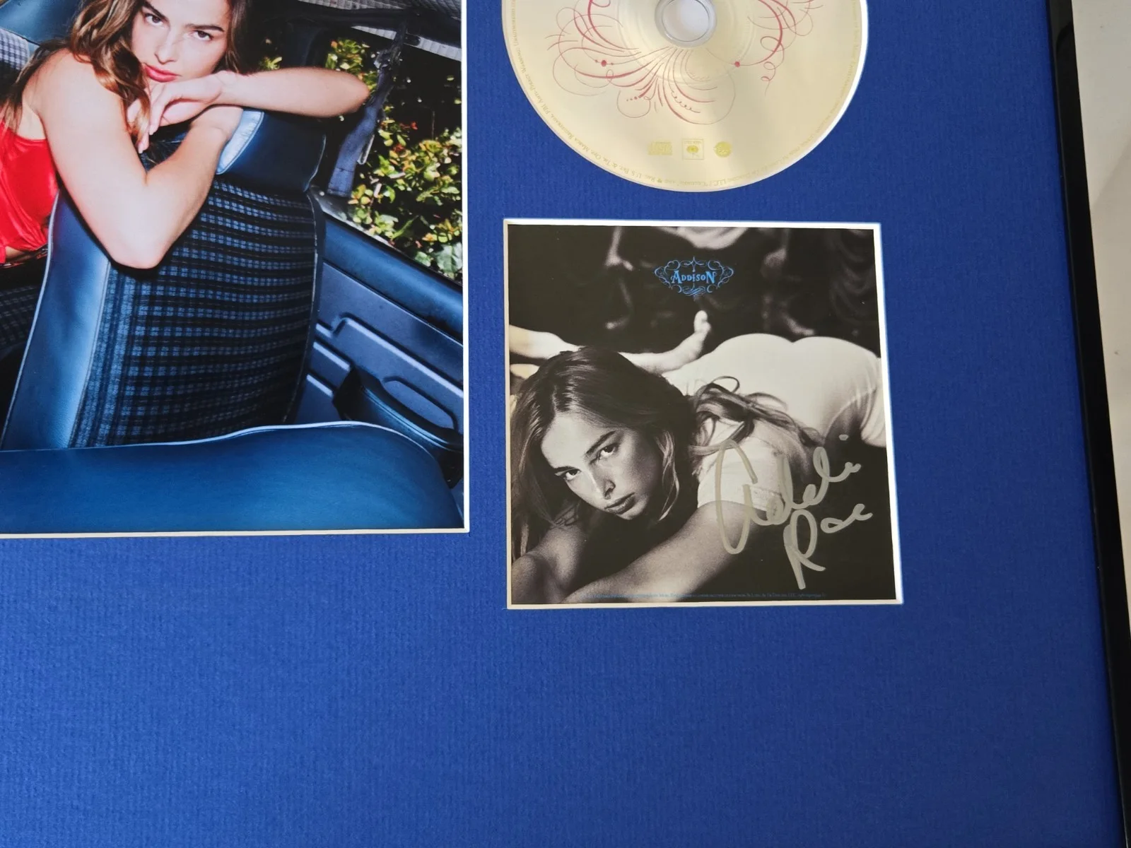 Addison Rae Signed CD Framed 16x20 Photo Display, image 2