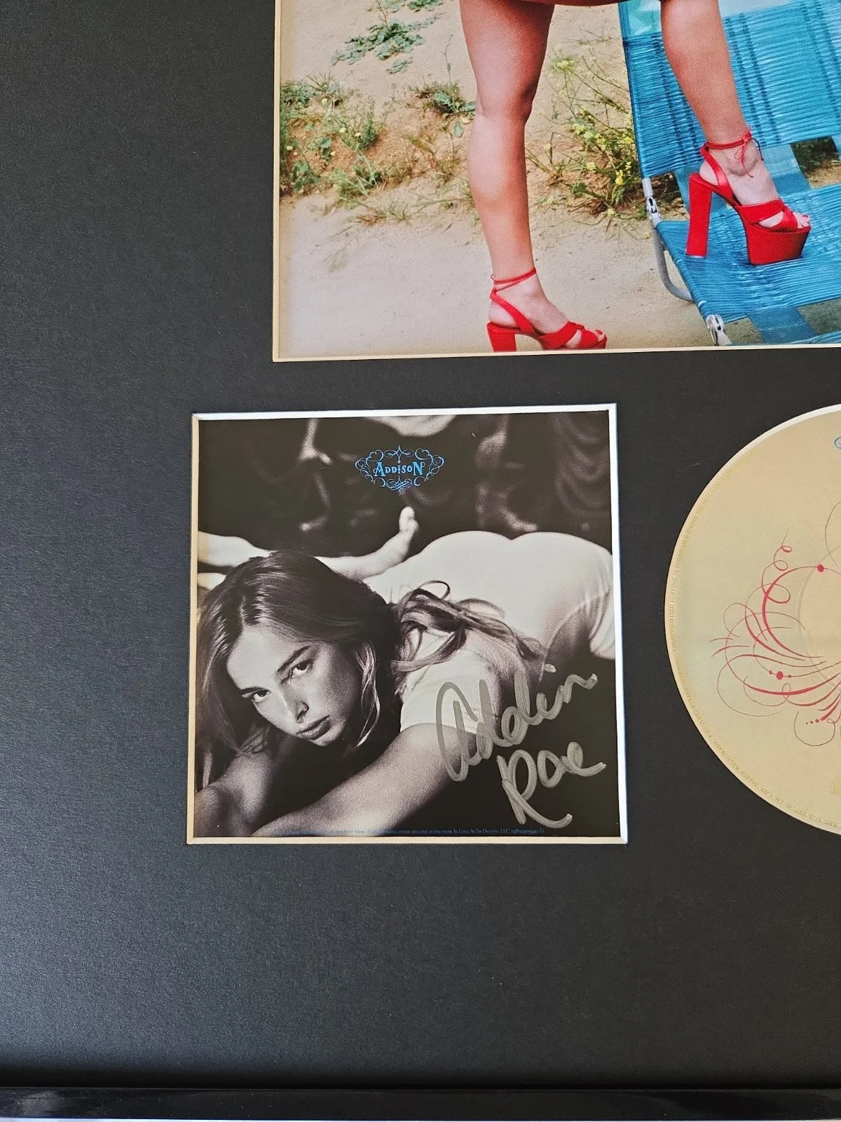 Addison Rae Signed CD Framed 16x20 Photo Display, image 2