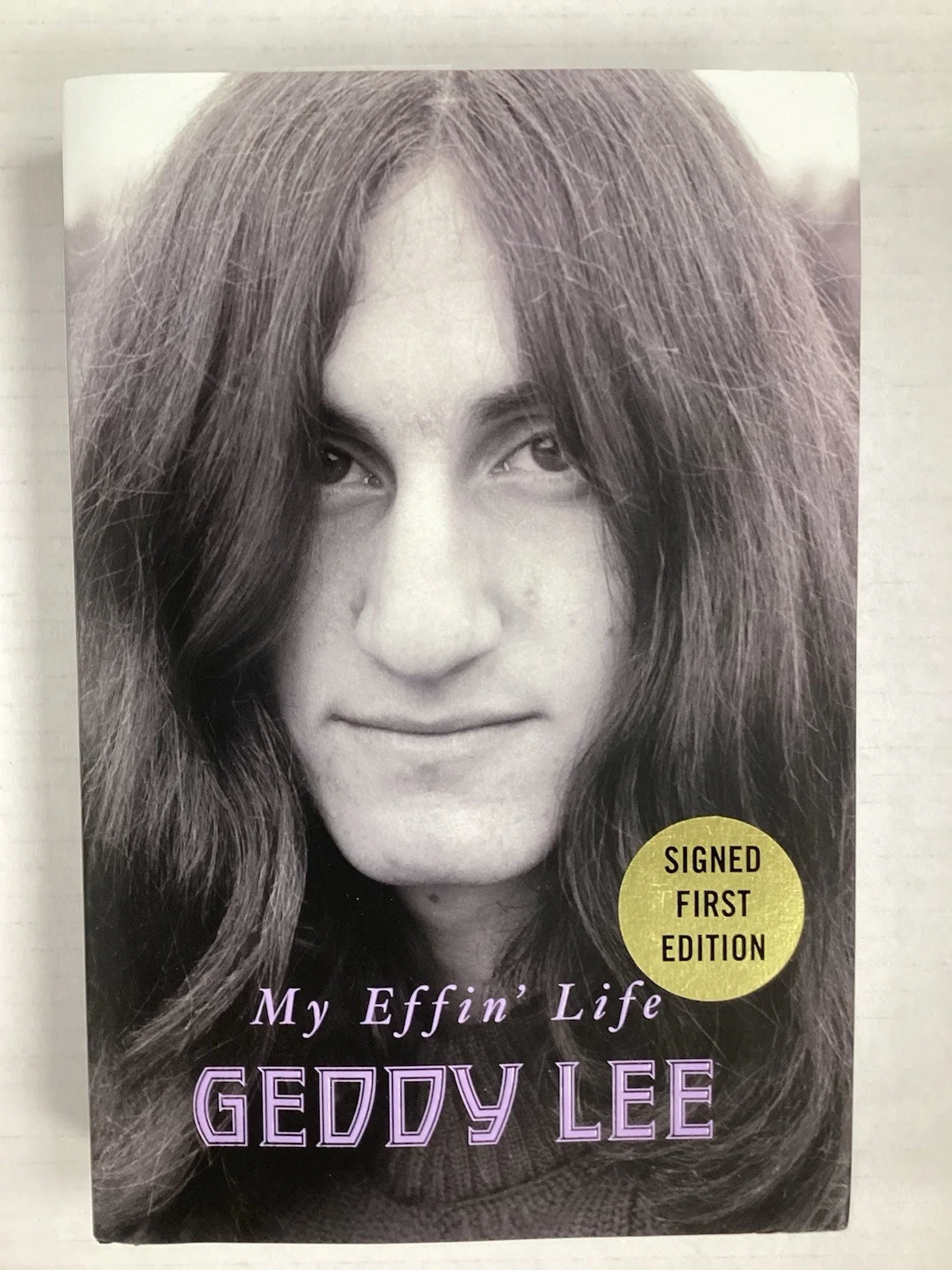 Geddy Lee Signed Book My Effin Story Rush Neil Peart Lifeson Autograph Music JSA, изображение 3