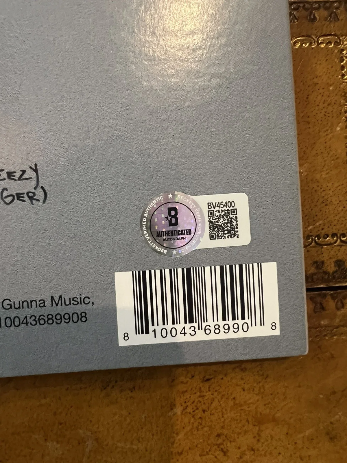 GUNNA FIRMADO DS4EVER VINILO LP DISCO RAPERO CERTIFICADO DE AUTENTICIDAD BAJO, image 3