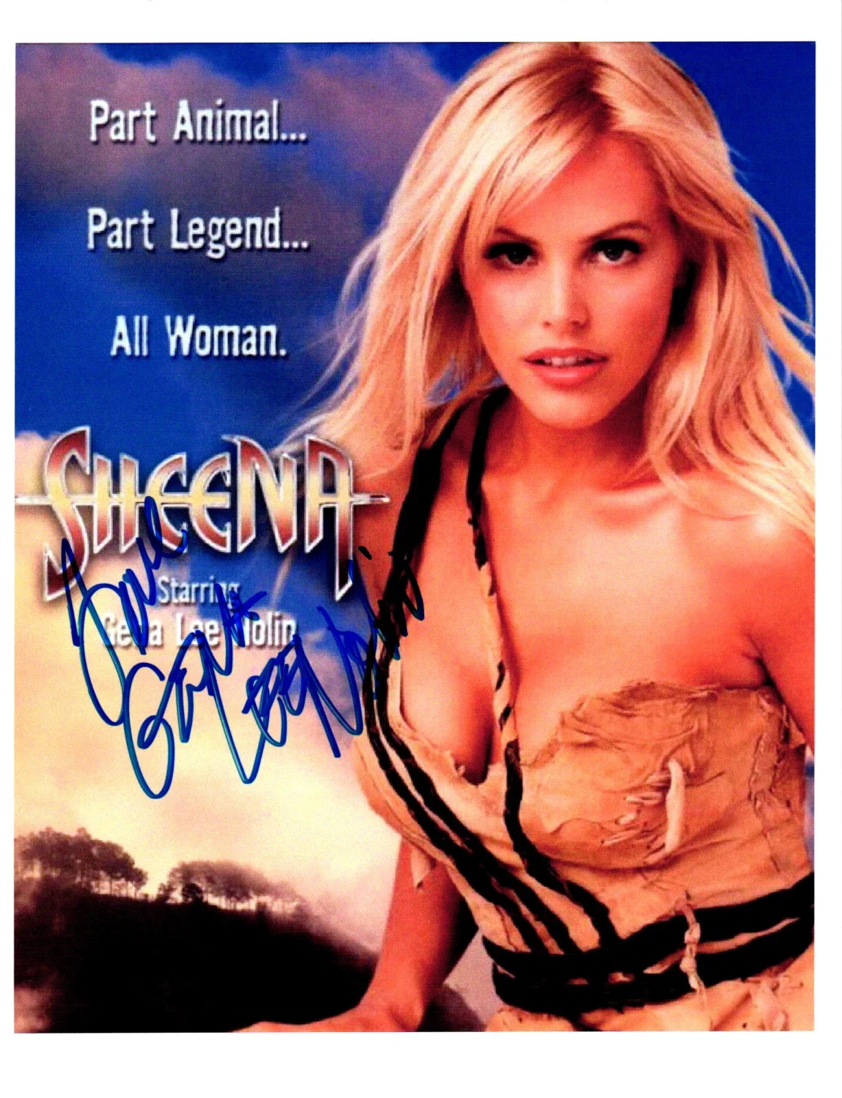 Gina Lee Nolin — Gena Lee Nolin Signed 8.5x11 Photo Sheena Baywatch Price is Right Model COA, изображение 2