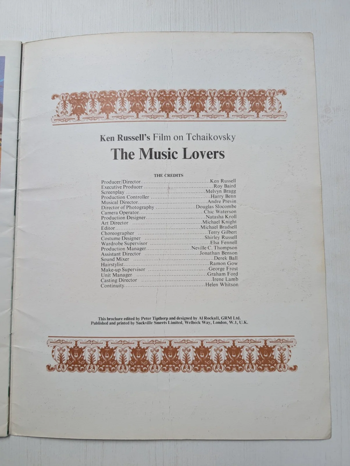 Ken Russell's The Music Lovers - 1971 Tchaikovsky Movie Brochure, изображение 5
