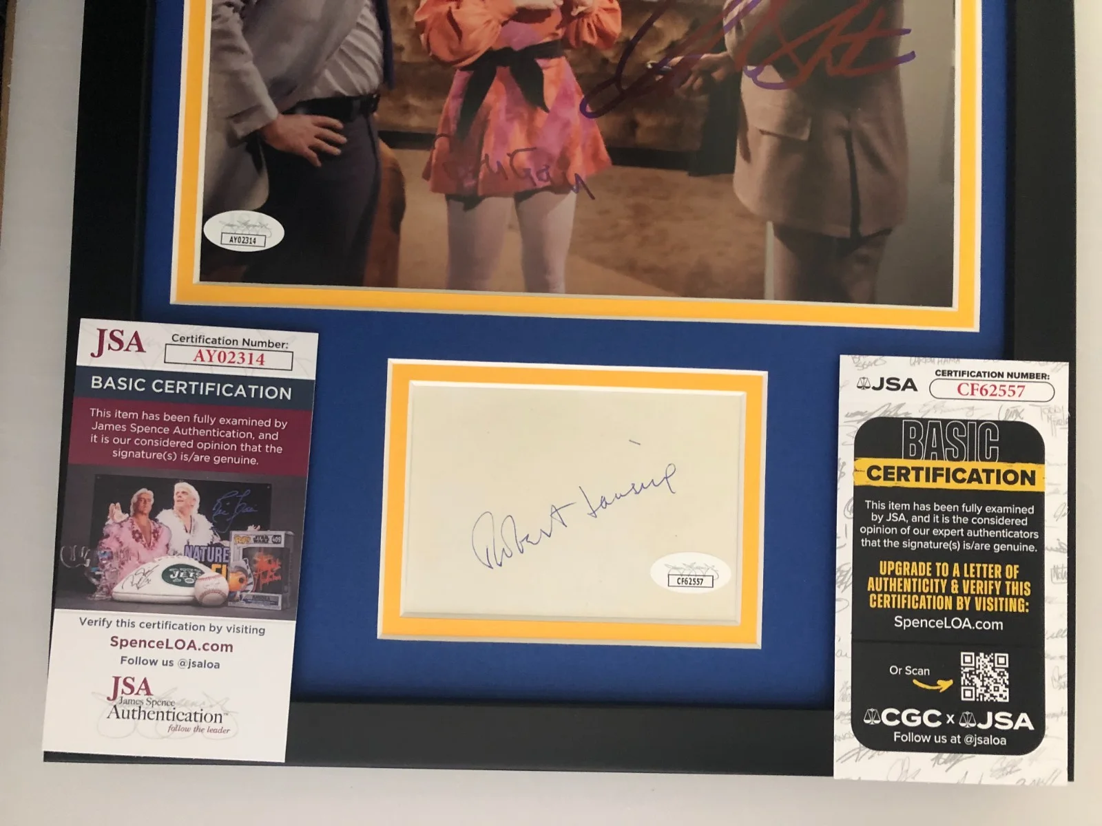WILLIAM SHATNER, ROBERT LANSING, TERI GARR — SHATNER, ROBERT LANSING, TERI GARR SIGNED PHOTO DISPLAY "STAR TREK " JSA COA, image 3