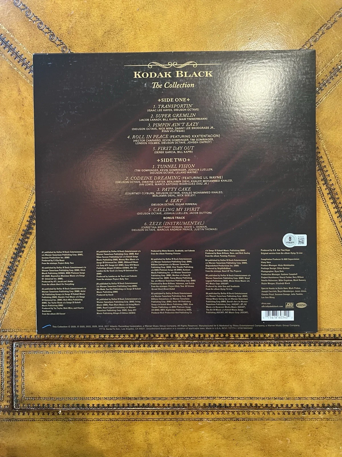 KODAK BLACK SIGNED THE COLLECTION LP VINYL RECORD SNIPER GANG BAS COA, изображение 2