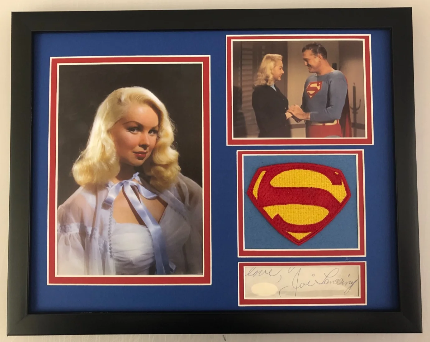 JOI LANSING — JOI LANSING (1929-1972) SIGNED PHOTO DISPLAY "SUPERMAN'S WIFE 1958" JSA COA, изображение 2