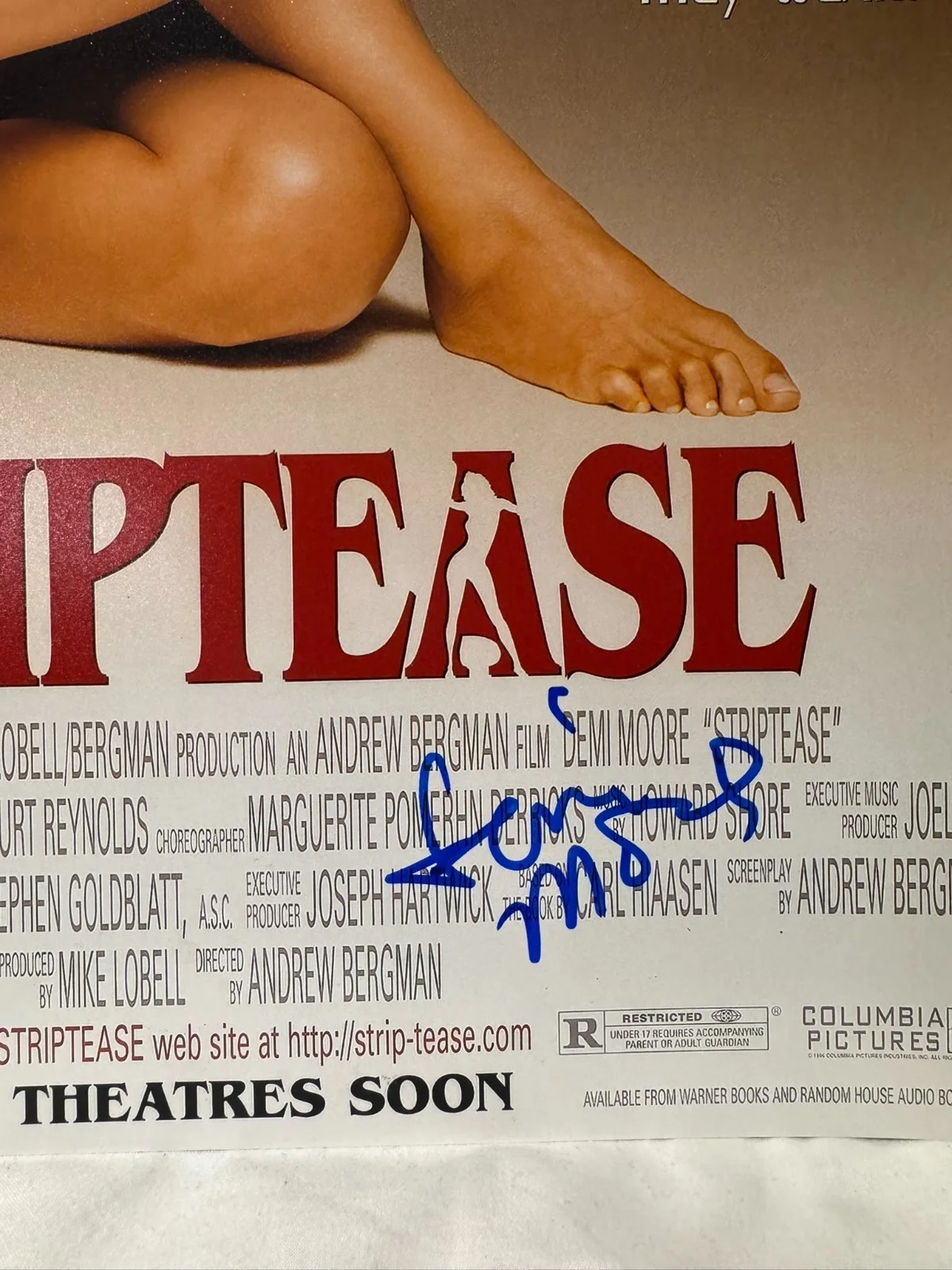 DEMI MOORE SIGNED 11X17 PHOTO STRIPTEASE AUTO BECKETT HIT MOVIE BAS COA, изображение 2