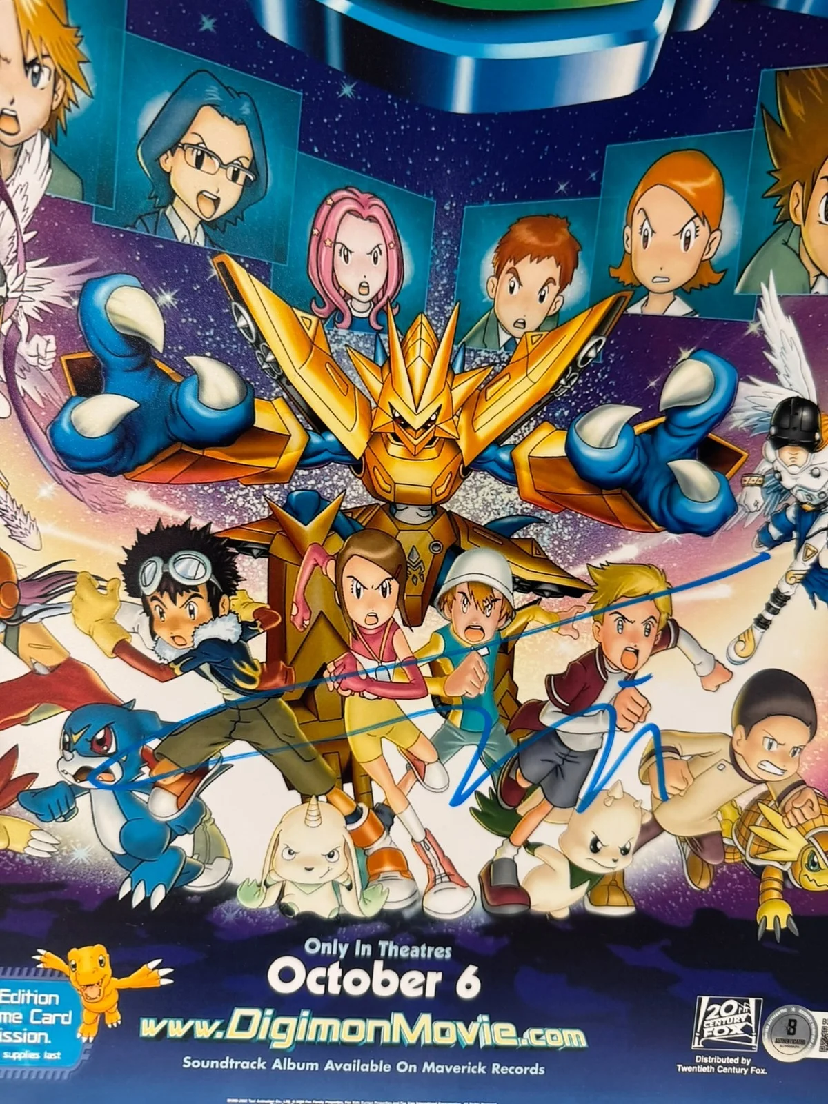 Mamoru Hosoda SIGNED 11X17 PHOTO DIGIMON DIRECTOR AUTO BECKETT BAS COA, изображение 3