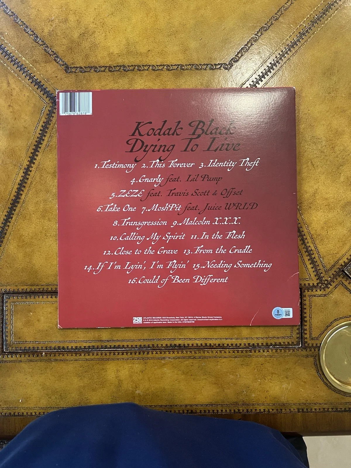 KODAK BLACK SIGNED DYING TO LIVE VINYL SNIPER GANG BECKETT BAS COA, image 2