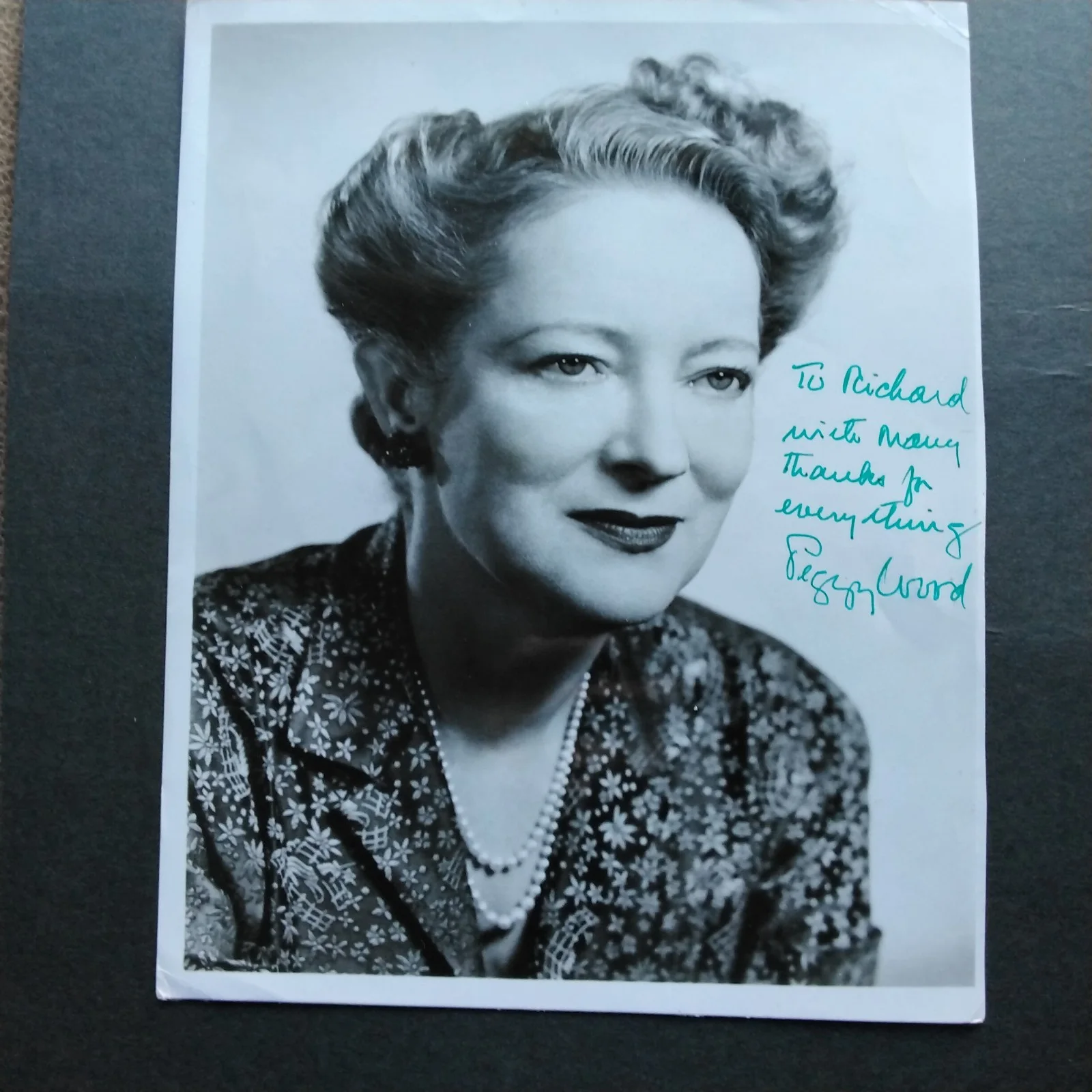Peggy Wood SIGNED Photo Movie Actress Sound of Music Star is Born Remember Mama, изображение 2