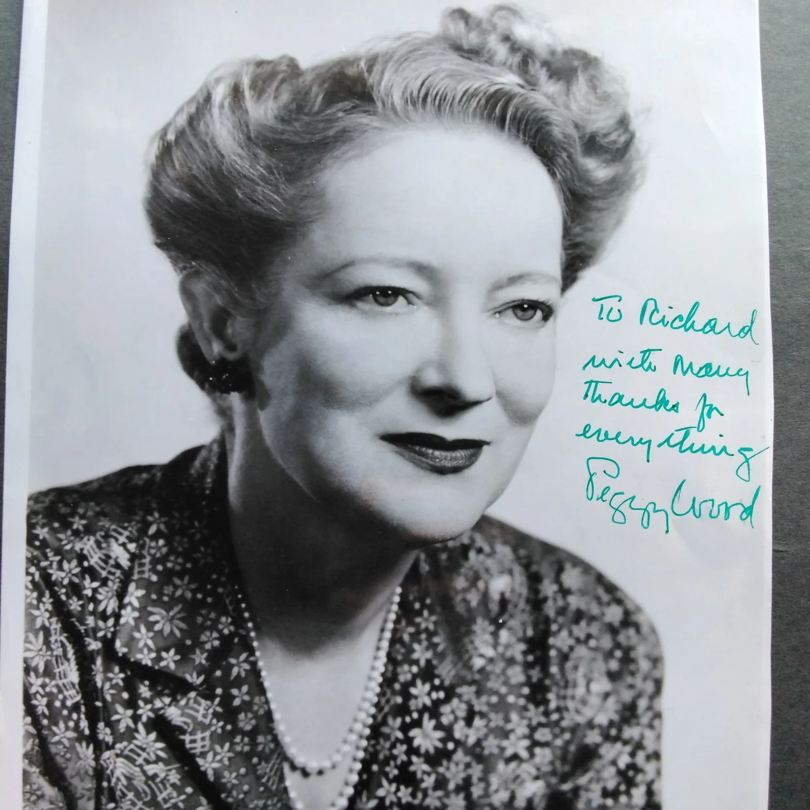 Peggy Wood SIGNED Photo Movie Actress Sound of Music Star is Born Remember Mama, изображение 3